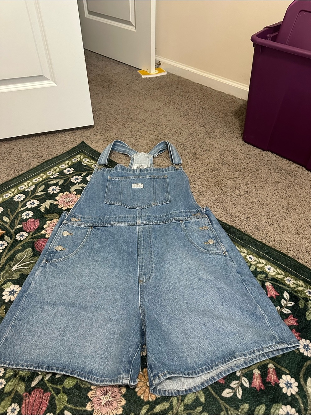 Women’s Short Overalls - Light Blue